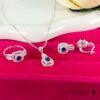 Ensemble pendentif Chaîne, bague et boucles d’oreilles