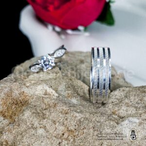 Duo bague alliance en argent