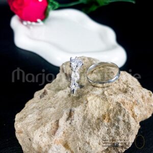Duo Bague alliance en argent