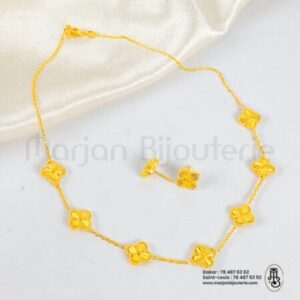 Ensemble Van Cleef en argent Rhodie