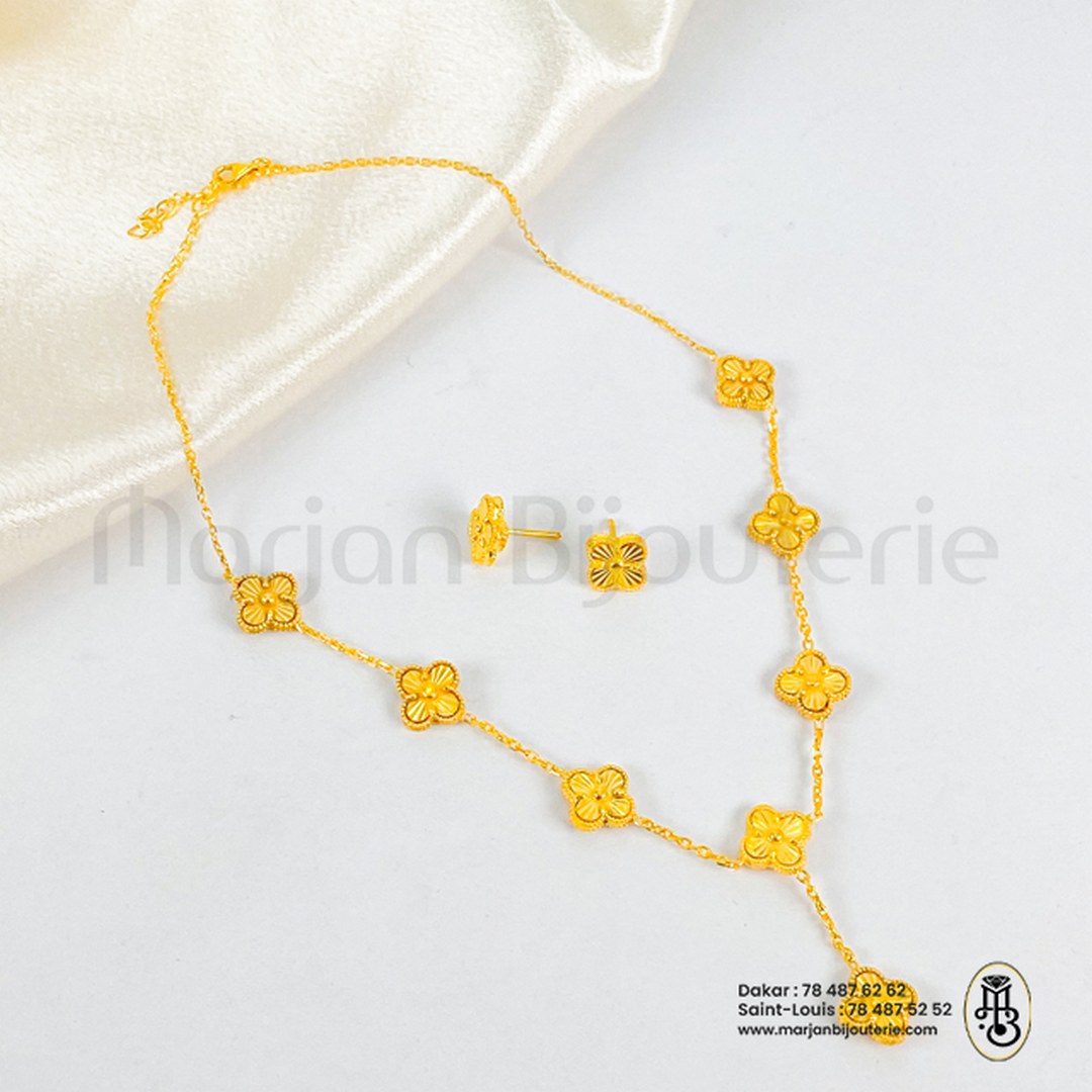Ensemble Van Cleef en argent Rhodie