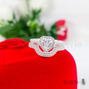 Duo bague alliance en argent