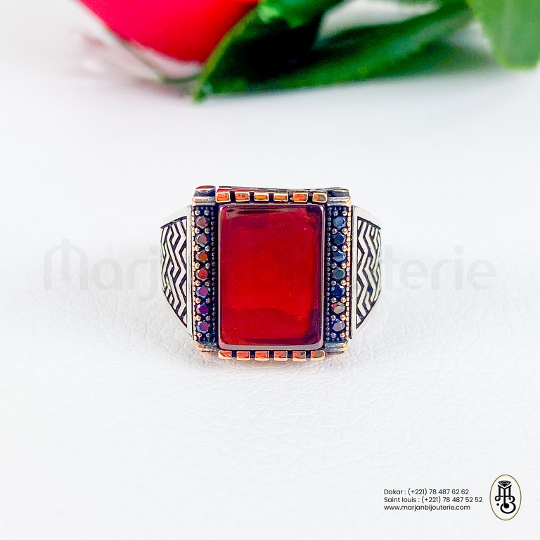 Bague Aqiqa en argent