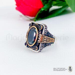 Bague aqiqa en argent