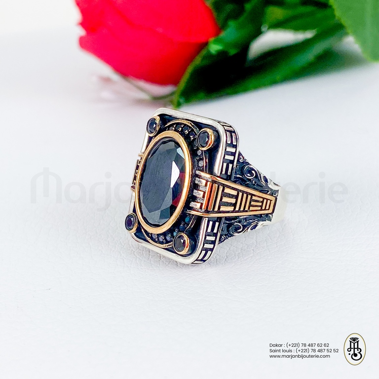 Bague aqiqa en argent