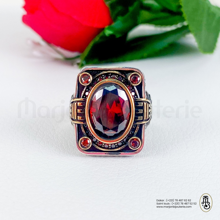 Bague aqiqa en argent