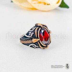 Bague aqiqa en argent