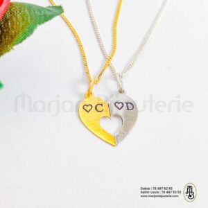 Chaine en argent pour couple