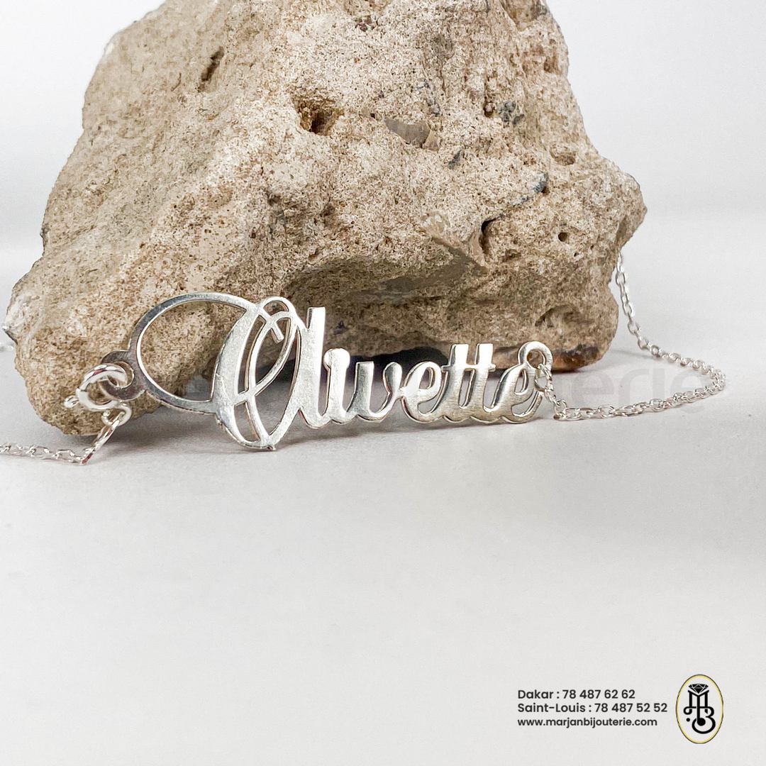 Collier prénom en argent