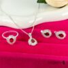 Ensemble chaine boucle d'oreille en argent