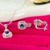 Ensemble chaine  boucle d'oreille en argent