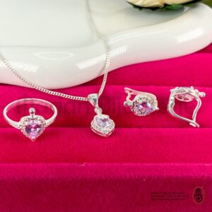 Ensemble chaine boucle d'oreille en argent