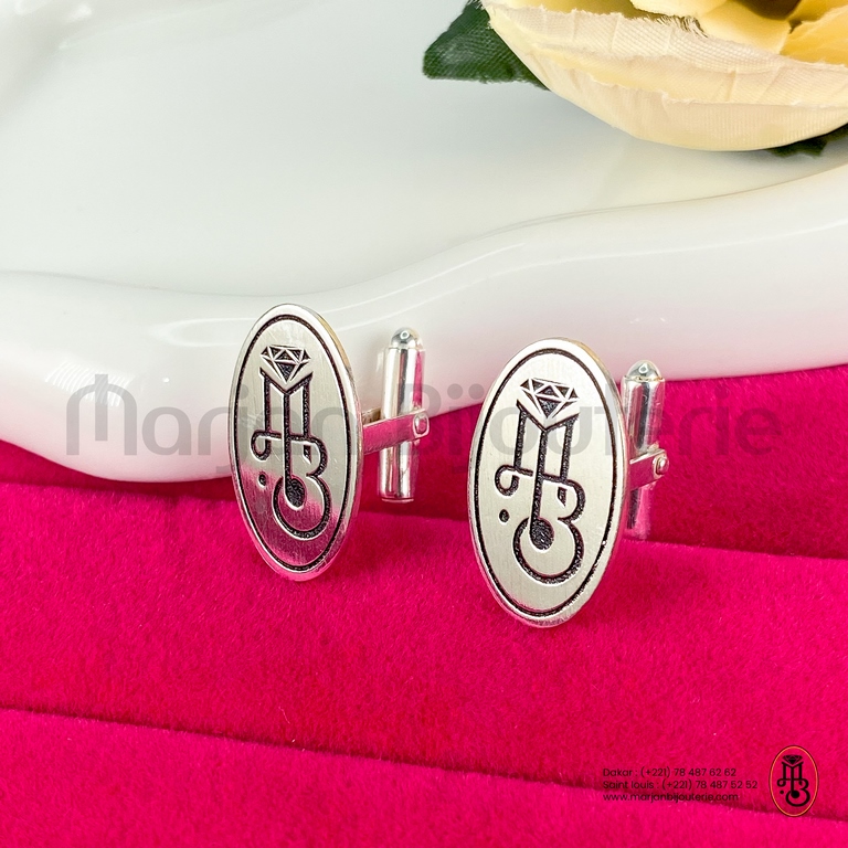 Echantillon Bouton Manchette Marjan Bijouterie argent
