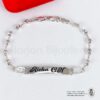 Gourmette grain de café en argent personnalise adulte