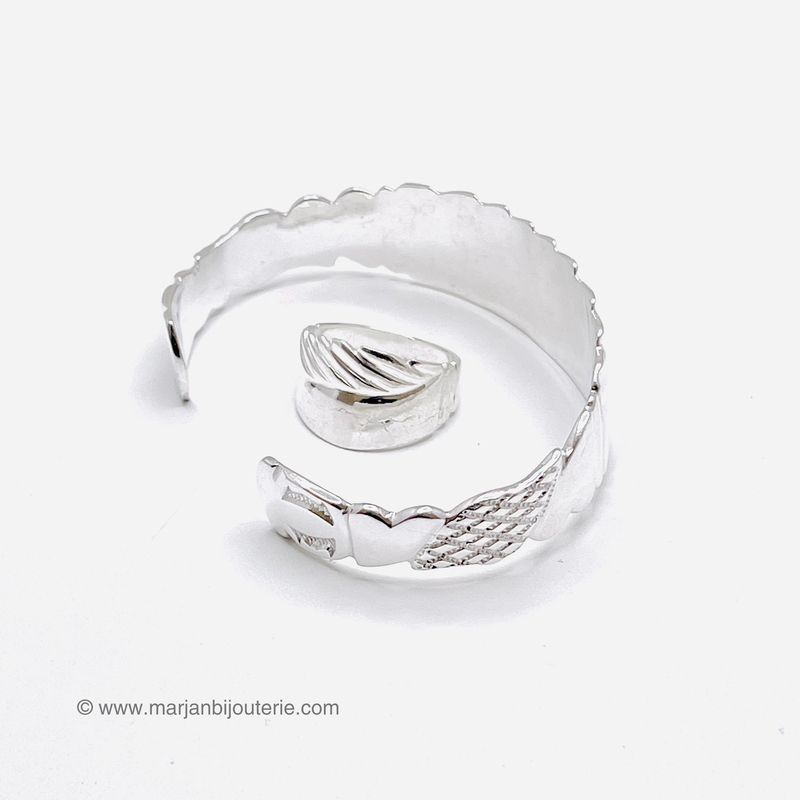 Bracelet et Bague en Argent femme