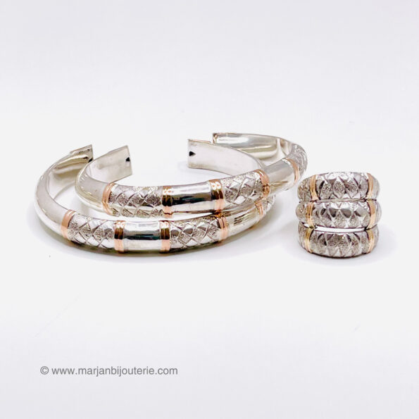 Bracelet et Bague en Argent femme