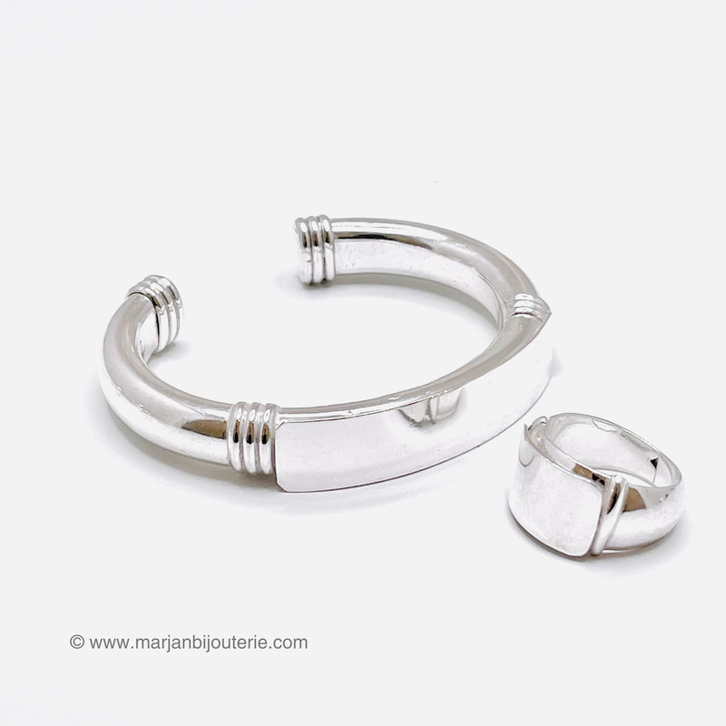 Bracelet et Bague en Argent femme
