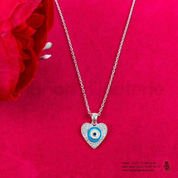Chaine pendentif en argent oeil de Fatima