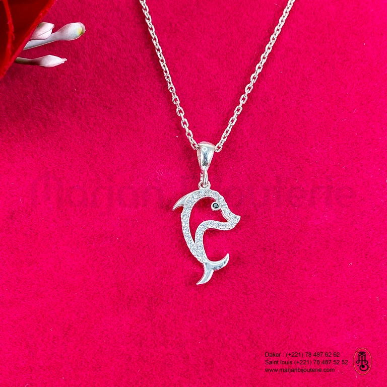Chaîne Pendentif Dauphin en Argent