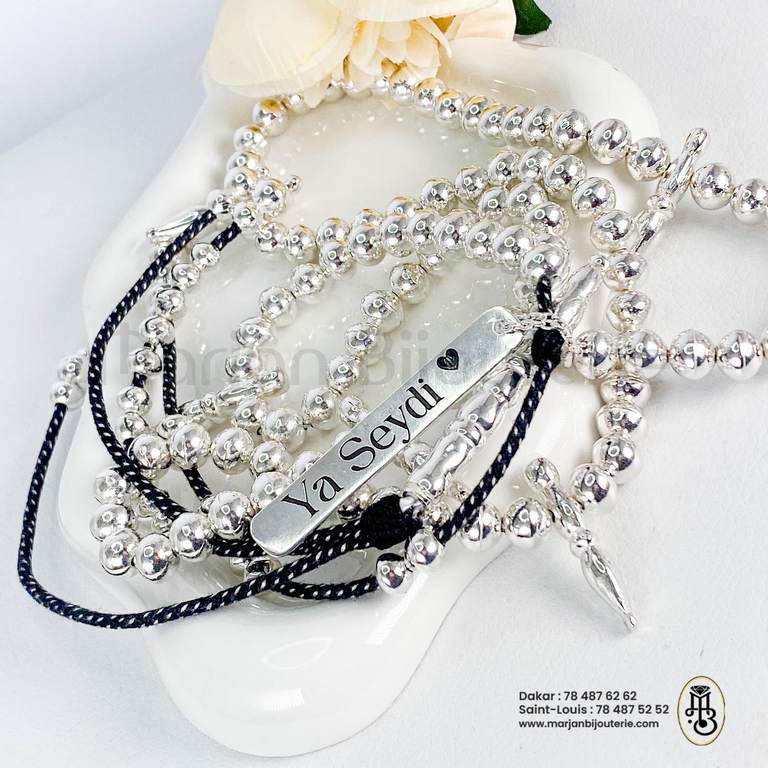 Chapelet en argent personnalisable