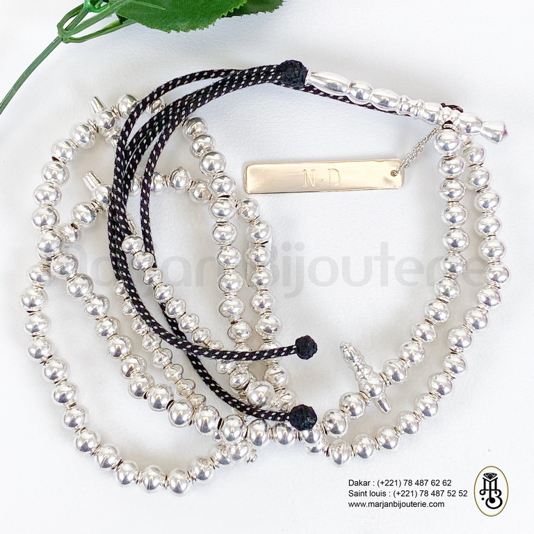 Chapelet en argent personnalisable