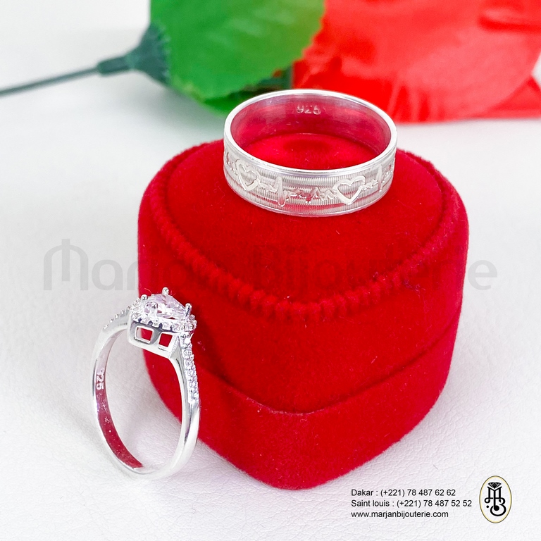 Bagues couples en argent