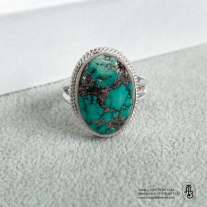 Bague Aqiqa en Argent Fayrouz turquoise