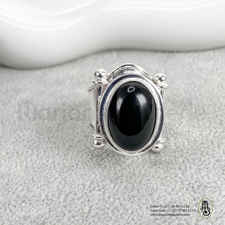 Bague aqiqa en argent
