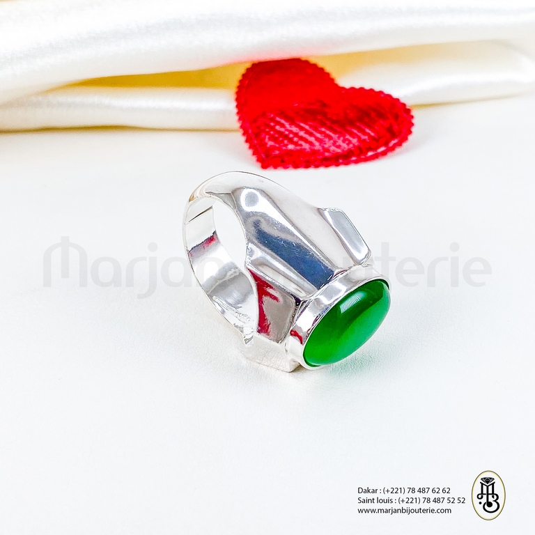 Bague aqiqa en argent