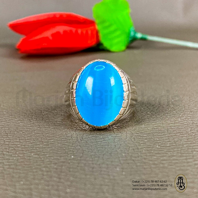 Bague aqiqa en argent