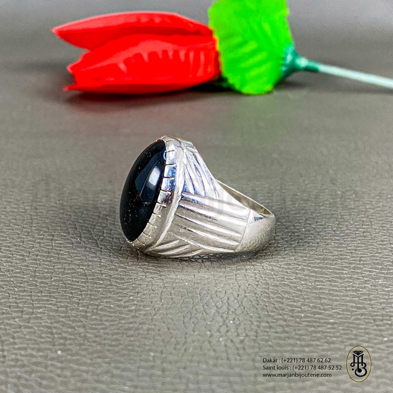 Bague aqiqa en argent