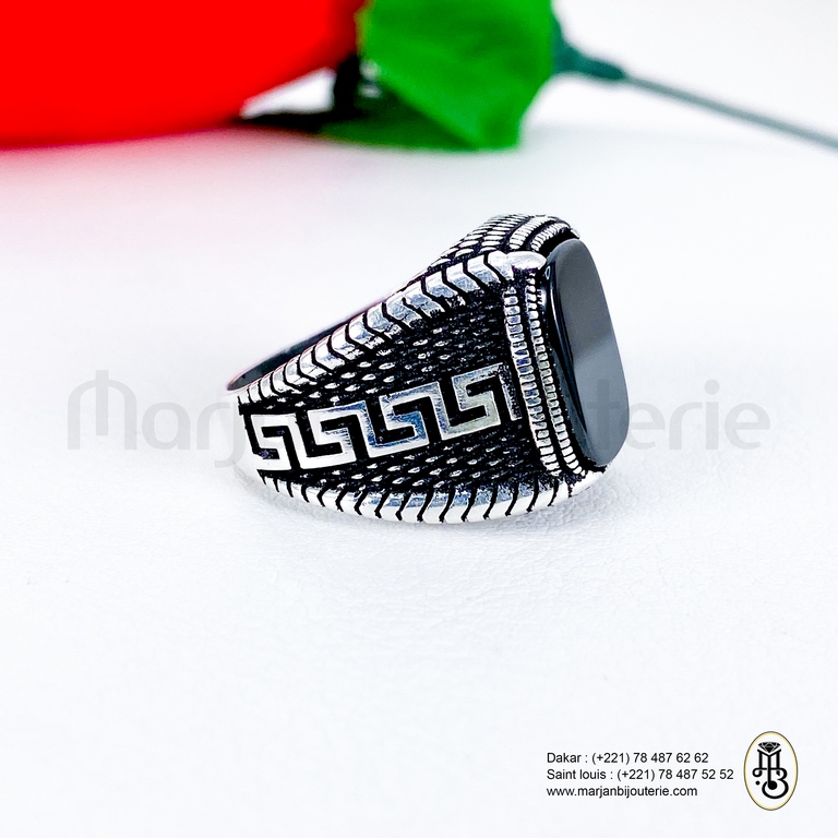 Bague Aqiqa en argent pur