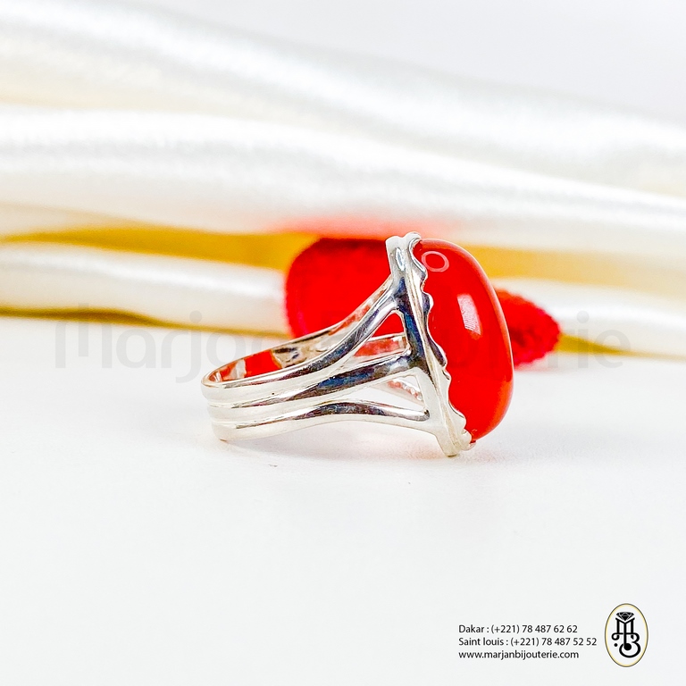 Bague aqiqa en argent