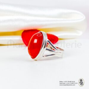 Bague aqiqa en argent pur