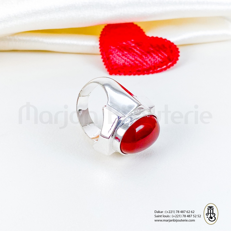 Bague aqiqa en argent