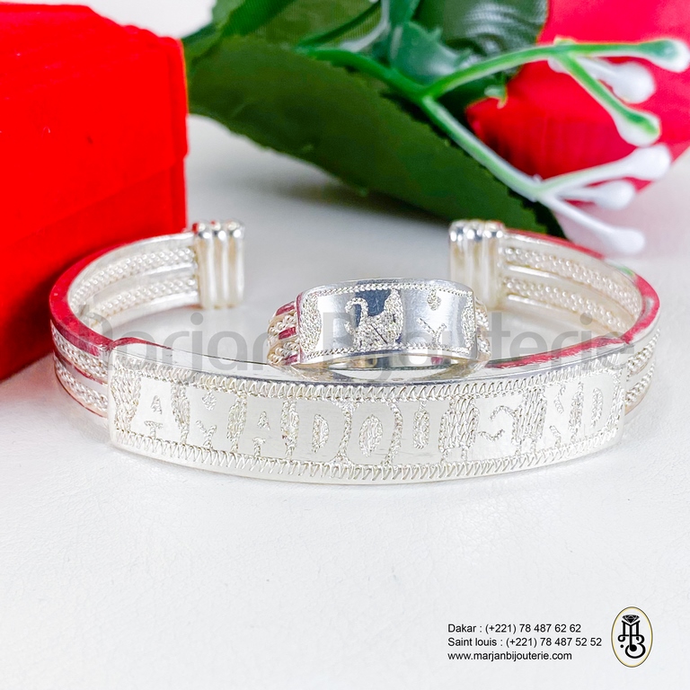 Bracelet / bague argent