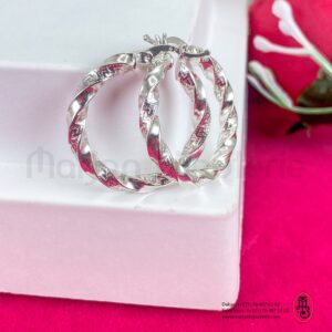 Boule d'oreille créole en argent