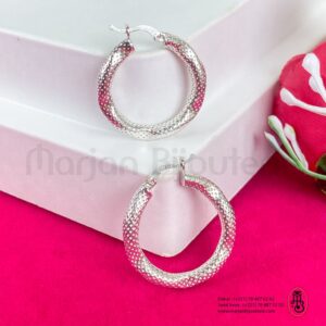 Boule d'oreille créole en argent