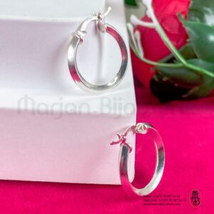 Boule d'oreille créole en argent