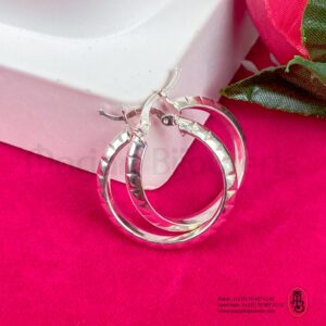 Boule d'oreille créole en argent