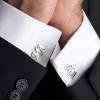 Bouton De Manchette Personnalisé Argent