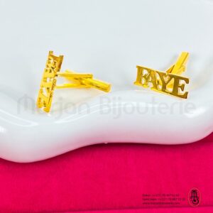 Bouton Manchette en Argent Dore