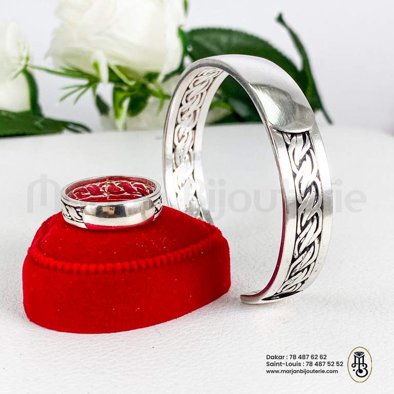 Bracelet et Bague en Argent femme