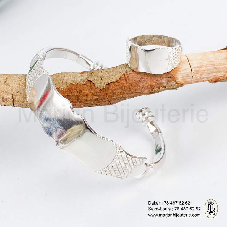 Bracelet et Bague en Argent femme
