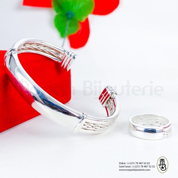 Bracelet / bague en argent femme