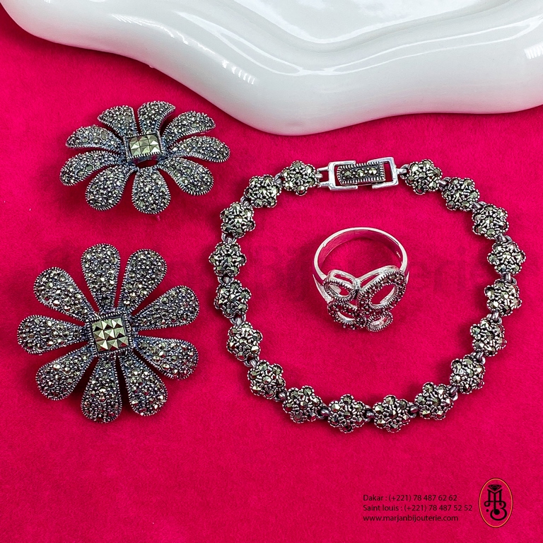 Ensemble Marcassite en Argent