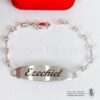 Gourmette grain de café en argent personnalise adulte