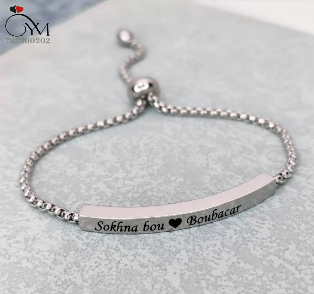 Gourmette en argent -Acier Inoxydable