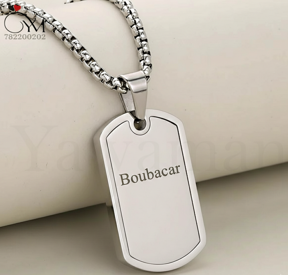Chaine en or-argent-plaque -Acier Inoxydable