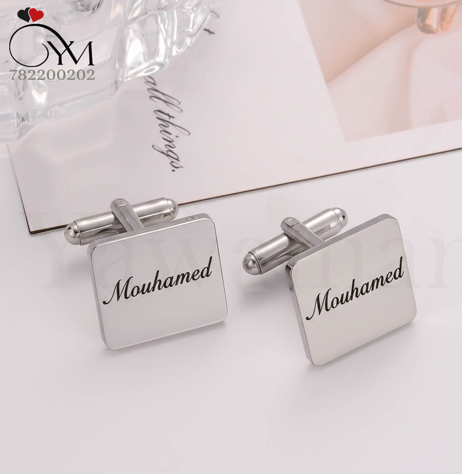 Boutons manchette -Acier -Inoxydable